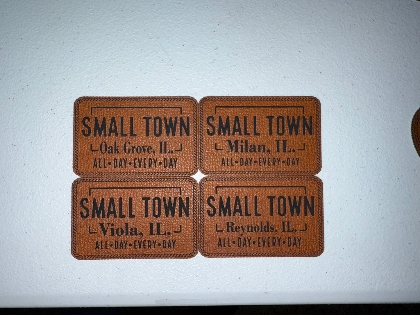 Pick any town you live in - Black hat with great looking Small Town (Andalusia) hat patch