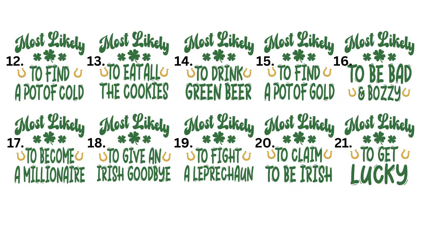 Saint Patrick's Day 40 OZ Holiday Tumblers