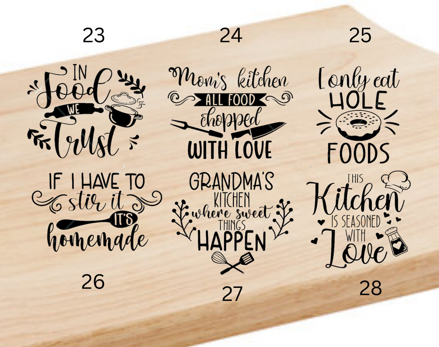 Custom Serving Charcuterie Engraved board - Kitchen Household 28 variations