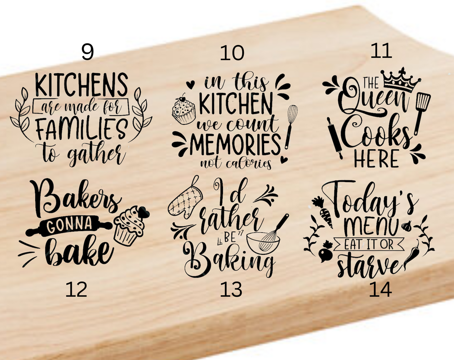 Custom Serving Charcuterie Engraved board - Kitchen Household 28 variations