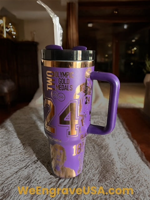 Mamba 24 Purple copper Plated 40oz Tumbler