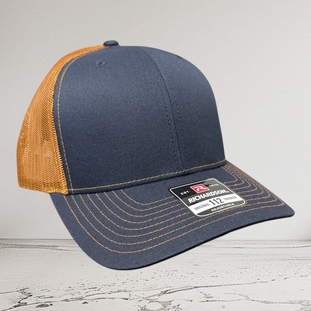 Richardson 112 Hat with American Flag Leatherette Hat Patch