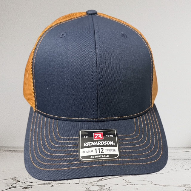 Richardson 112 Hat with American Flag Leatherette Hat Patch