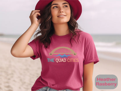 The Quad Cities multi color t-shirt, Illinois